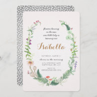 Wildflower First Birthday Invitation