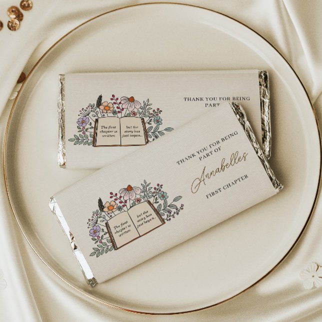 Wildflower First Chapter Book Girl Birthday Party  Hershey Bar Favors (Creator Uploaded)