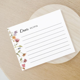 Wildflower Floral 1st Birthday Time Capsule Card