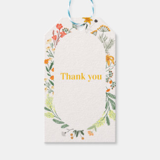 Wildflower Floral Arch Garden Party Invitation Gift Tags
