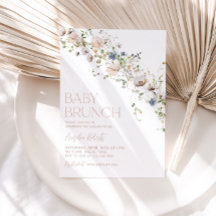 Wildflower Floral Baby Brunch Invitation