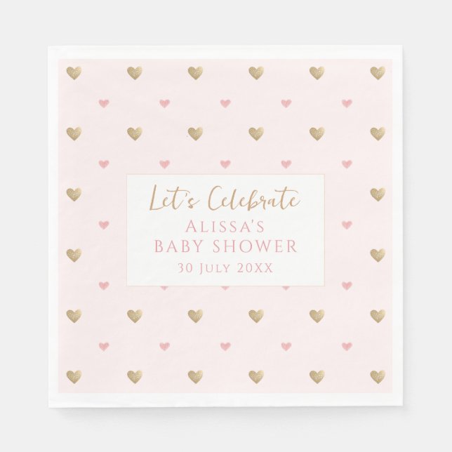 Wildflower Floral Baby Shower Napkins (Front)