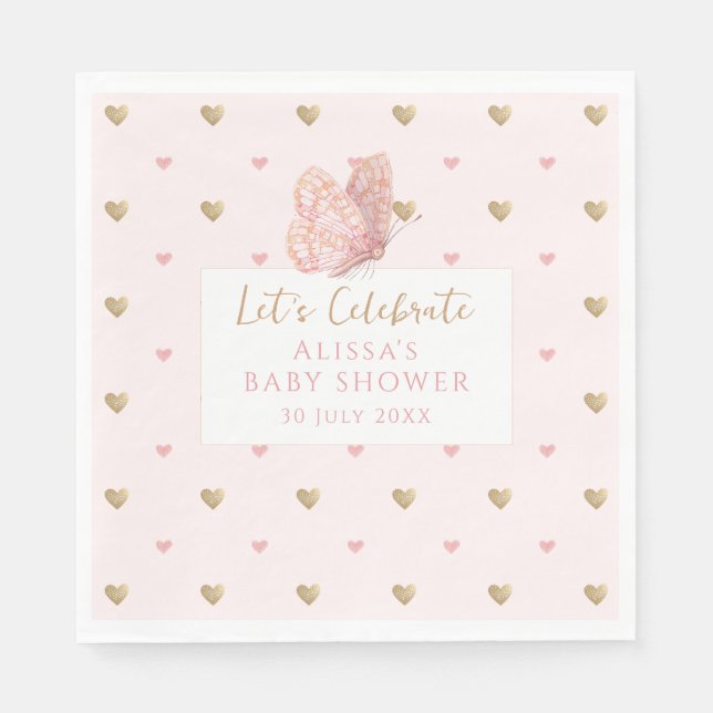 Wildflower Floral Baby Shower Napkins (Front)