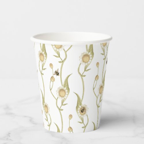 Wildflower Floral Baby to Bee Paper Cups