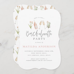wildflower floral bachelorette party invitation