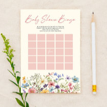 Wildflower Floral Bingo Baby Shower Game