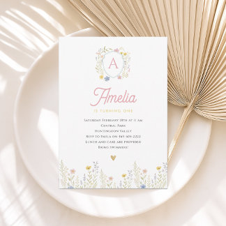 Wildflower Floral Birthday Invitation