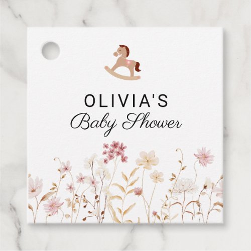 Wildflower Floral Boho Baby Shower Souvenir Gift Favor Tags