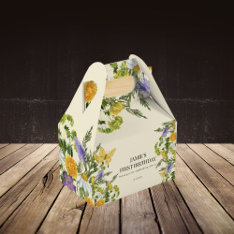 Wildflower Floral Boho Girl Birthday Favor Boxes at Zazzle