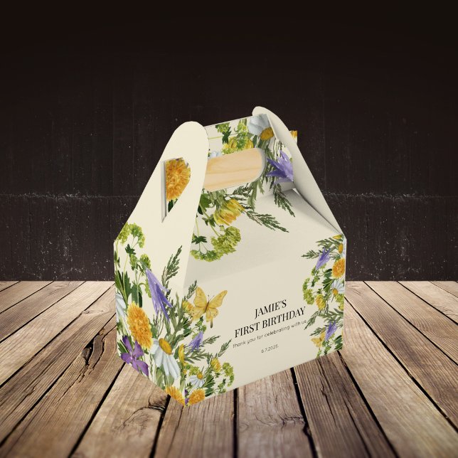 Wildflower Floral Boho Girl Birthday Favor Boxes (Creator Uploaded)