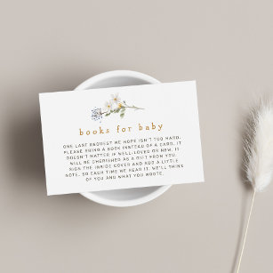 Wildflower Floral Books For Baby Enclosure Card