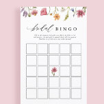 Wildflower Floral Bridal Shower Bingo Game Cards<br><div class="desc">Wildflower Floral Bridal Shower Bingo Game Cards</div>