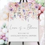 Wildflower Floral Bridal Shower Foam Board<br><div class="desc">Love Is In Bloom Bridal Shower Welcome Sign. Welcome guests to your bridal shower with this whimsical and romantic welcome sign, perfect for a "Love Is In Bloom" themed celebration. The design features a soft and delicate arrangement of watercolor wildflowers and greenery in a color palette of blush pinks, dusty...</div>