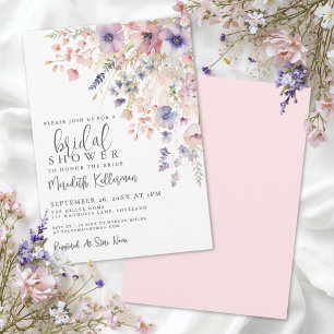 Wildflower Floral Bridal Shower Invitation