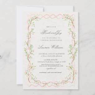 Wildflower Floral Bridal Tea Party Brunch Shower Invitation