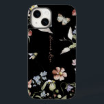 Wildflower Floral Bumble Bee | Monogram  Case-Mate iPhone 14 Case<br><div class="desc">Featuring beautiful watercolor wildflowers and charming little bumble bees with your choice of personalization. Trendy monogrammed design. Classy and fashionable this case makes the perfect accessory. Template text line for name or short phrase. Phone cases provide an opportunity to let your personality shine. Your phone case can be selected to...</div>