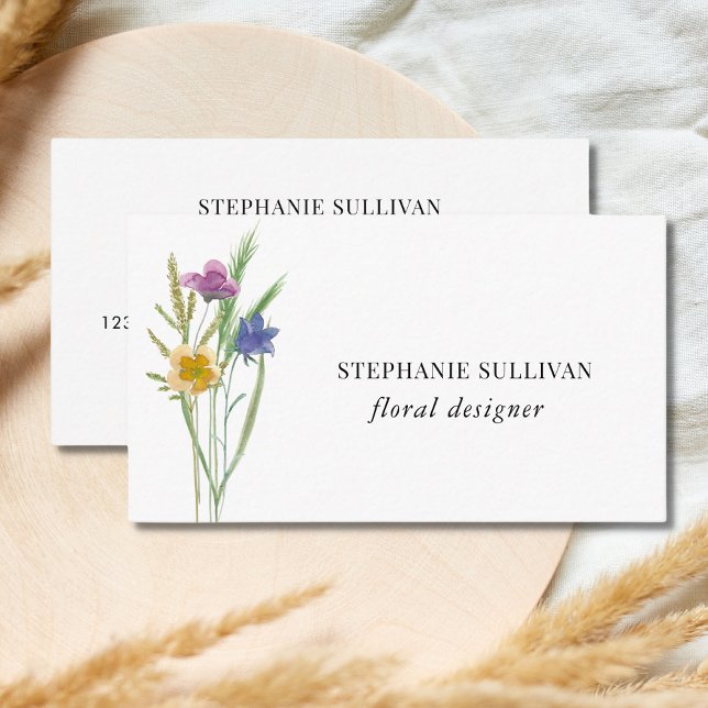 Wildflower Floral Designer Business Card (Creator Uploaded)