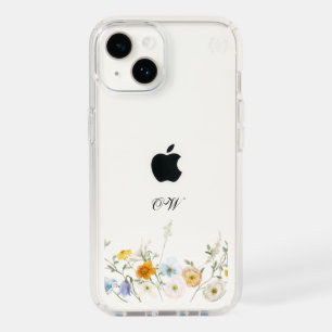 Wildflower Floral Elegant Initials Monogram Speck iPhone 14 Case