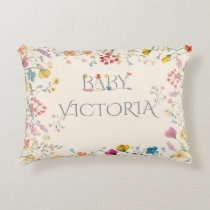 Wildflower floral garden Baby Personalized pillow