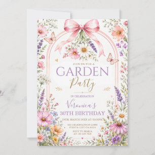 Wildflower Floral Garden Birthday Invitation