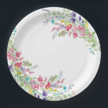 Wildflower Floral Garden Bridal Shower Paper Plates<br><div class="desc">Step into a picturesque meadow of romance with our Colorful Wildflower Floral Garden Bridal Shower Paper Plates, where the vibrant beauty of nature blooms in every delicate detail. This enchanting design captures the essence of rustic charm and whimsical elegance, featuring an array of colorful wildflowers painted in watercolors. Each blossom...</div>