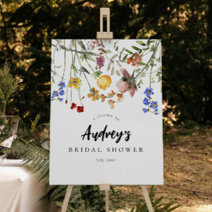 Wildflower Floral Garden Bridal Shower Sign