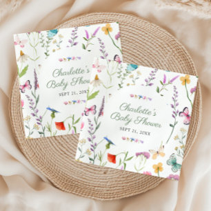 Wildflower Floral Gender Neutral Baby Shower Napkins