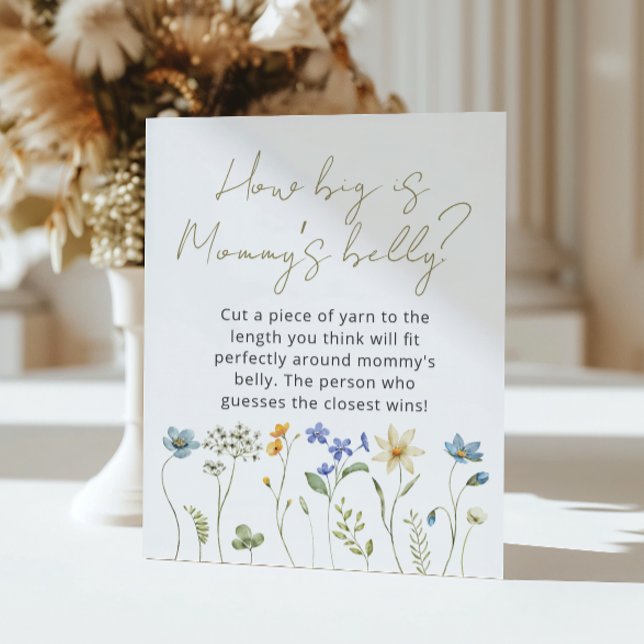 Wildflower Floral How big is Mommy’s belly Poster (Creator Uploaded)