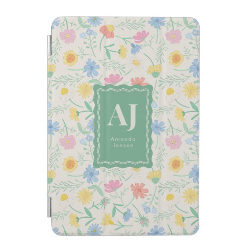 Wildflower Floral iPhone / iPad case with Initials