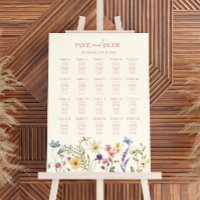 Wildflower Floral Large Wedding Seating Chart