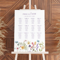 Wildflower Floral Medium Wedding Seating Chart
