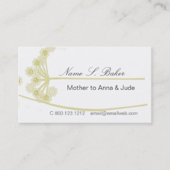 Wildflower Floral  Modern Professional Mommy Business Card by 911business at Zazzle