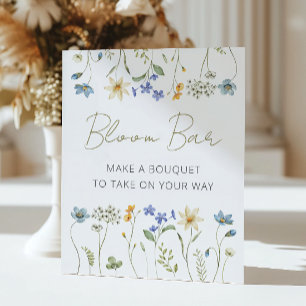 Wildflower Floral Neutral Bloom Bar Poster