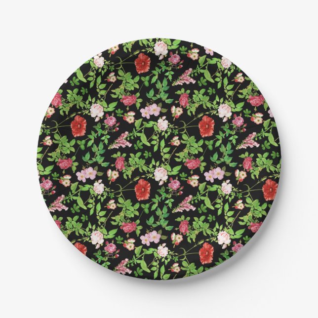 Wildflower Floral Paper Plates (Front)
