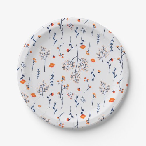 wildflower floral pattern baby in bloon paper plates