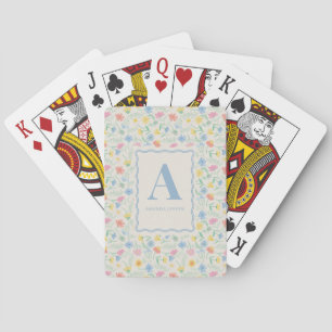 Wildflower Floral Personalized Poker Cards