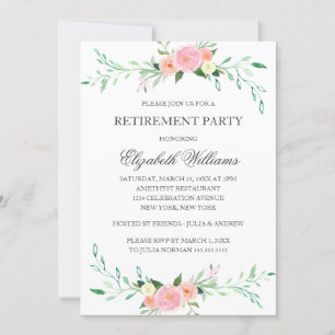 Wildflower Floral Retirement Party Card