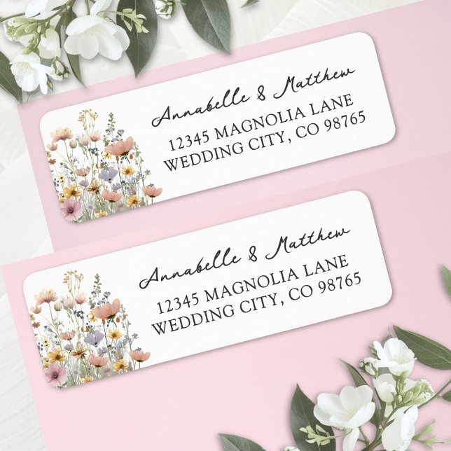 Wildflower Floral Return Address Label (Wildflower Floral Return Address Label )