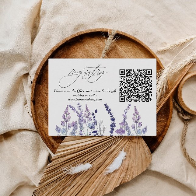  Wildflower Floral Rustic Bridal Shower Enclosure Card (Creator Uploaded)
