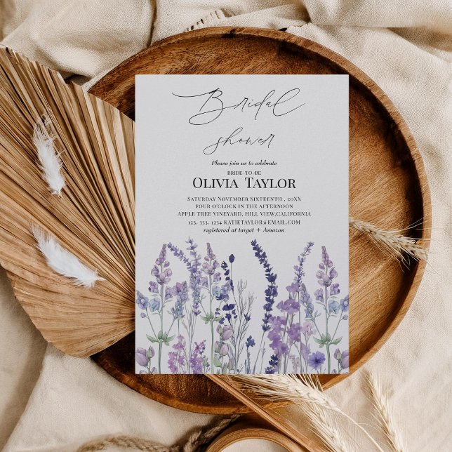  Wildflower Floral Rustic Bridal Shower Invitation (Creator Uploaded)