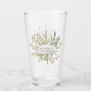 Wildflower floral rustic farmhouse pink girly glas glass
