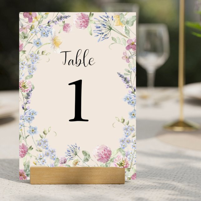 Wildflower Floral Table Card (Creator Uploaded)