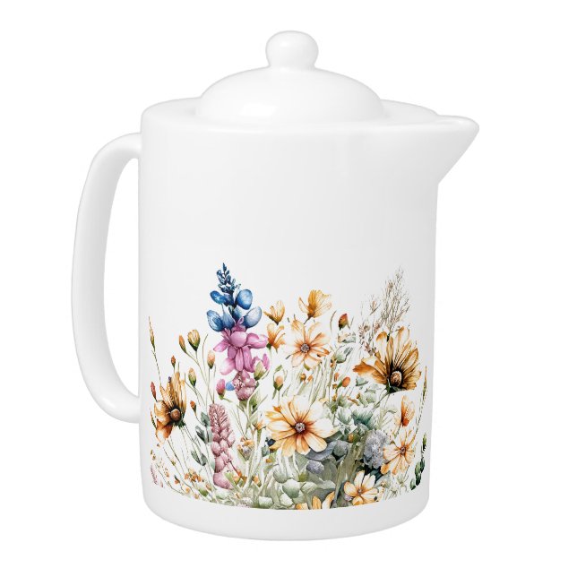 Wildflower Floral Teapot (Left)