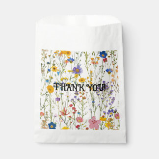 Wildflower Floral Theme Favor Candy Bags