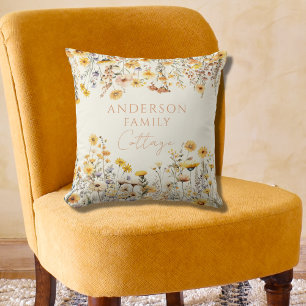 Wildflower Floral Throw Pillow