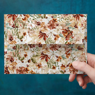 Wildflower Floral Wedding Envelope