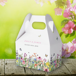 Wildflower Floral Wedding Favor Box