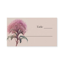 Wildflower Floral Wedding Place Card 