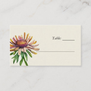 Wildflower Floral Wedding Place Card