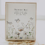 Wildflower Flower Bar Flower Station Sign<br><div class="desc">This is an elegant flower bouquet bar sign featuring beautiful watercolor wildflowers. Edit ALL wording to make this flower bar sign fit your event needs   personal style :)</div>